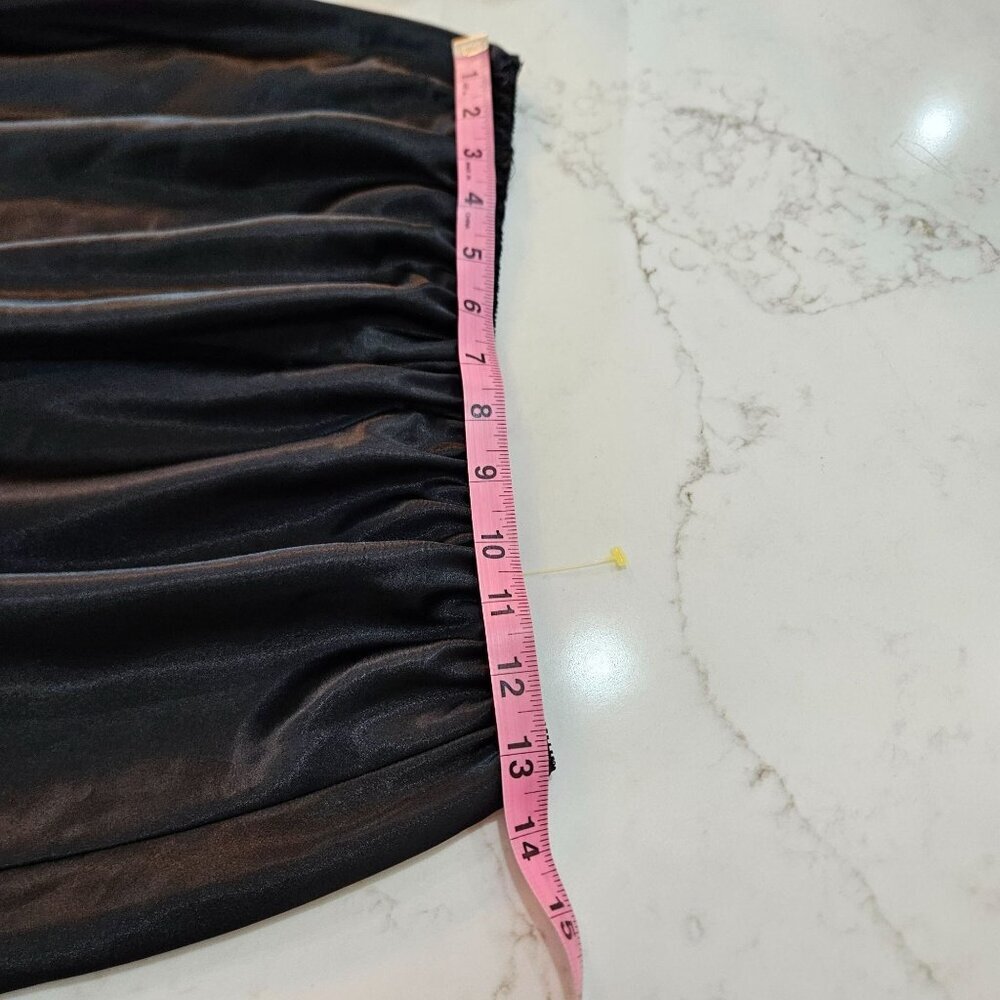 Judith Hart Black Full-Length Slip Skirt XL Vintage Polyester - Picture 8 of 10